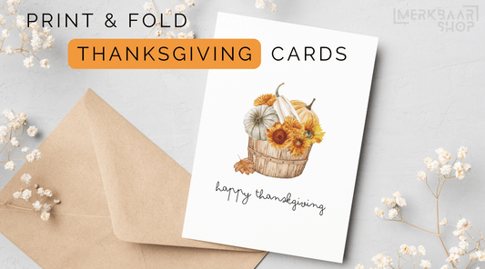 Printable Happy Thanksgiving Cards Individual Design and Bundle Option