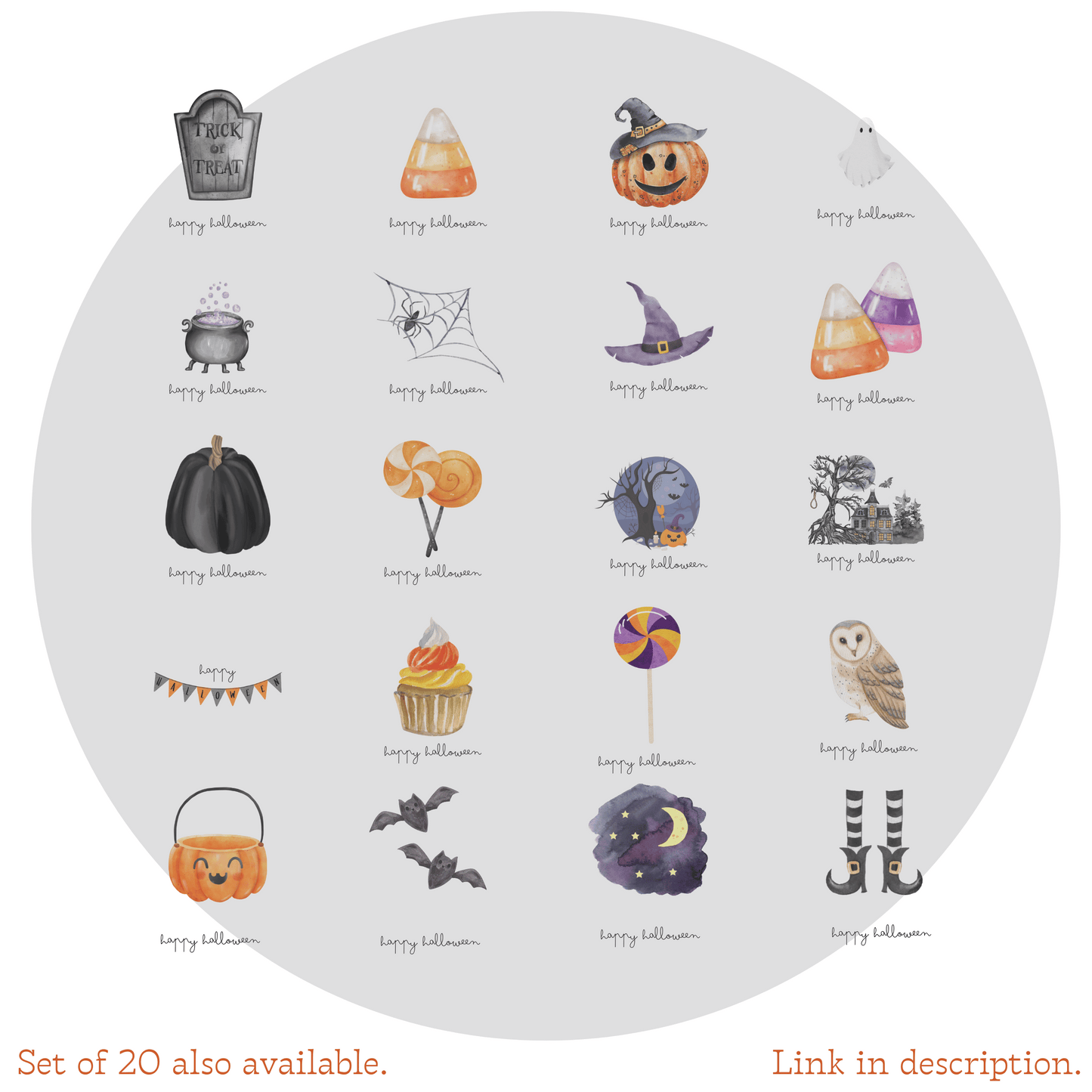 Printable Halloween Cards - Single Card Digital Download File