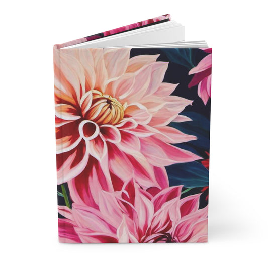 Pink Dahlia Hardcover Journal Matte 5.75X8 150 Pages