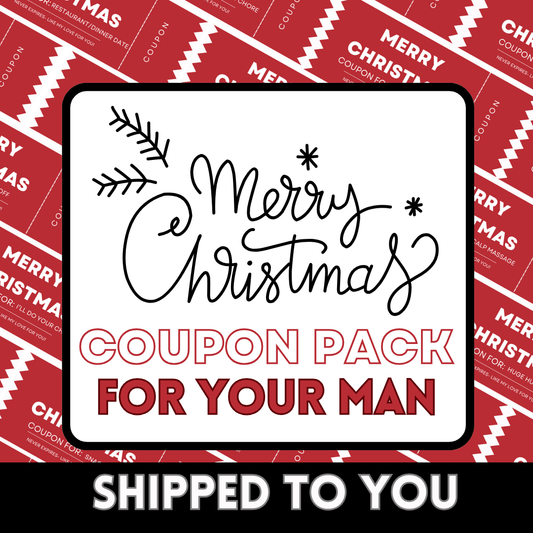 Coupon Book For Man - Christmas Gift - Hard Copy Shipped