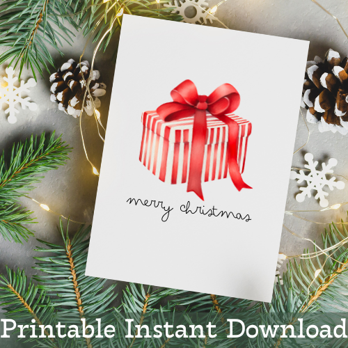 Printable Christmas Cards - Single Card Digital Download File