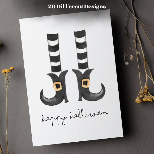 Printable Halloween Card (Collection of 20 Designs)