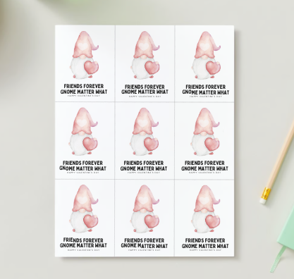 Printable Valentine Exchange Cards - Gnome Matter What