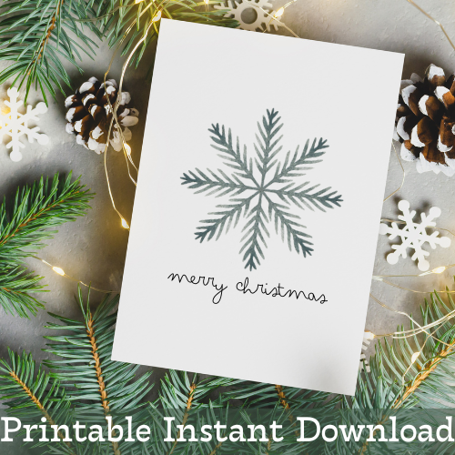 Printable Christmas Cards - Single Card Digital Download File