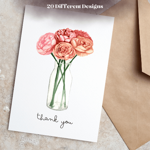 Printable Thank You Card (Collection of 20 Designs)