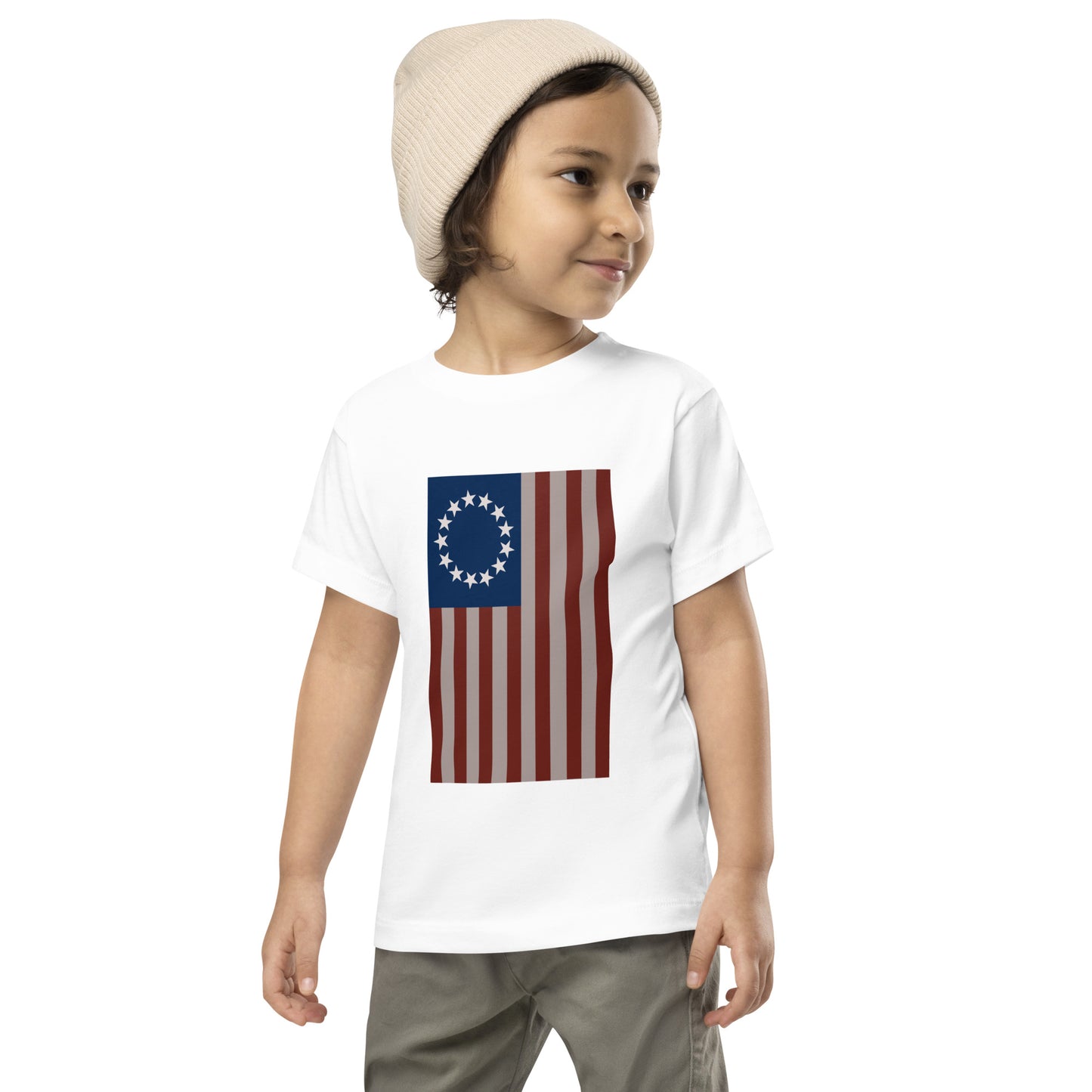 Toddler Short Sleeve Betsy Ross American Flag Tee