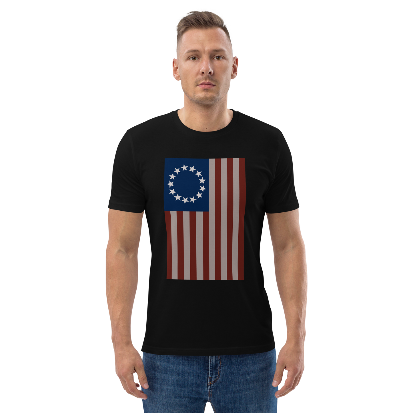 Betsy Ross Flag Unisex Organic Cotton T-shirt