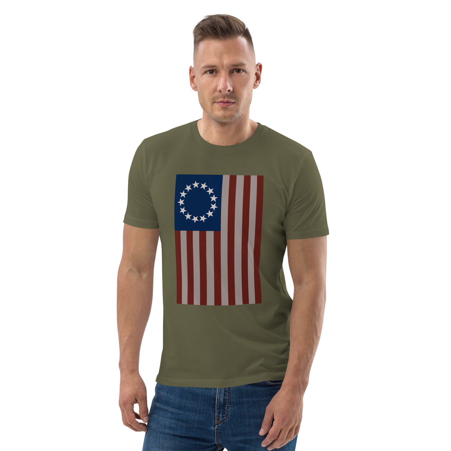 Betsy Ross Flag Unisex Organic Cotton T-shirt